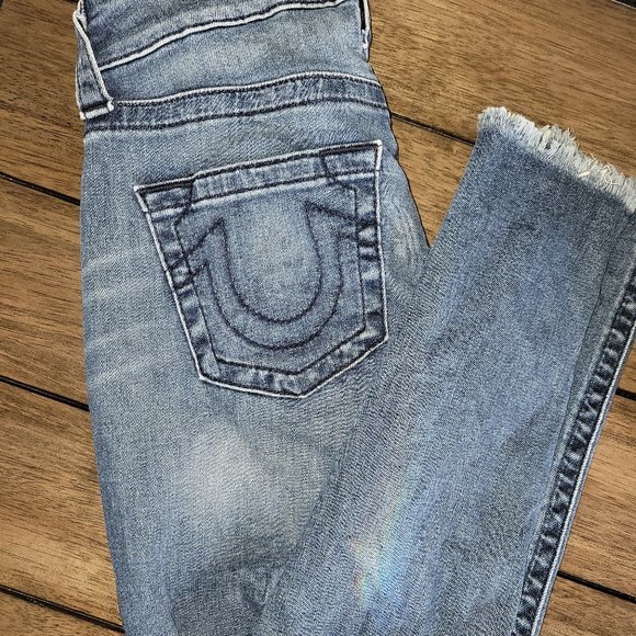 True Religion Denim - True Religion Jennie Ankle Raw Hem Size 26